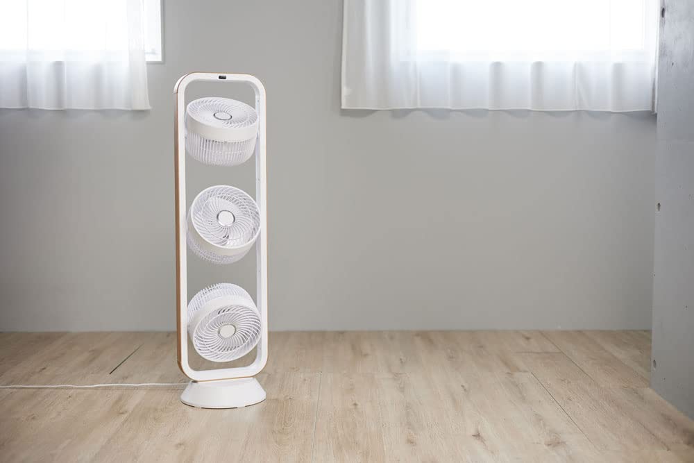 Amazon | 3連マルチファン (ホワイト×木目) リモコン付 切